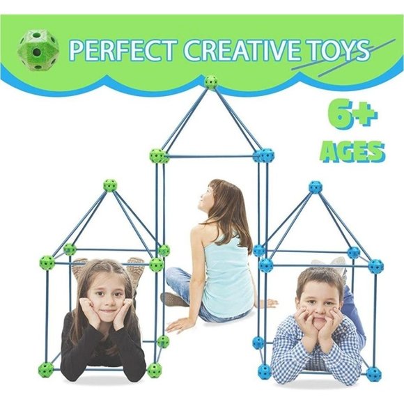 "Tinker" Toy Style Kids Fort Building Set STEM - Picture 1 of 6